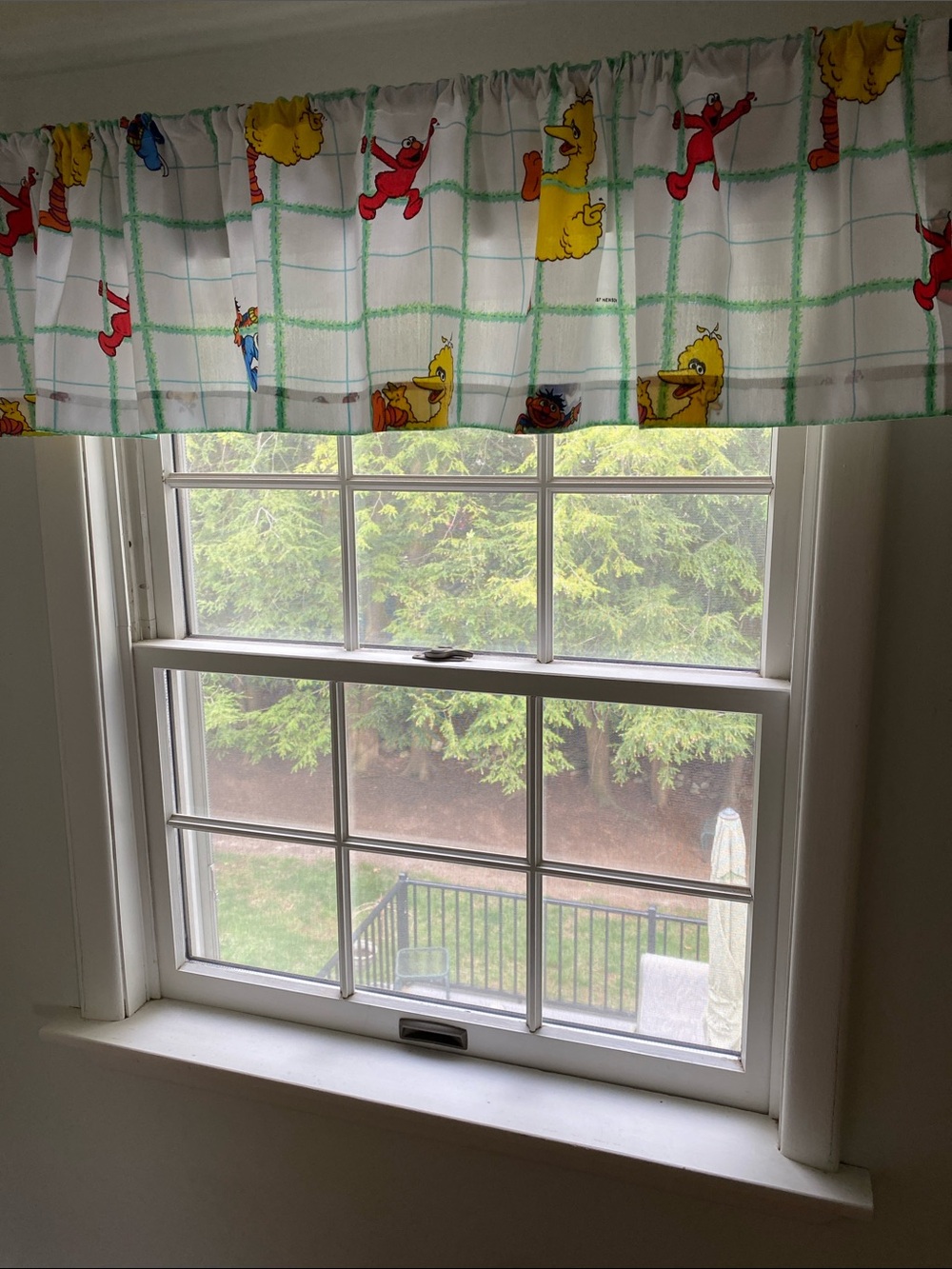 VTG 1997 Sesame Street Bedsheet Valance